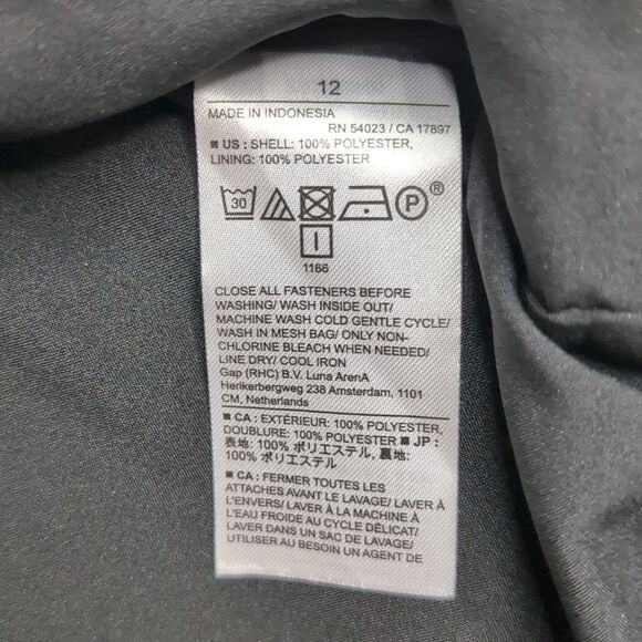 Banana Republic size 12 Metallic Tweed Wrap Skirt in Black and Gold, NEW - Picture 10 of 11